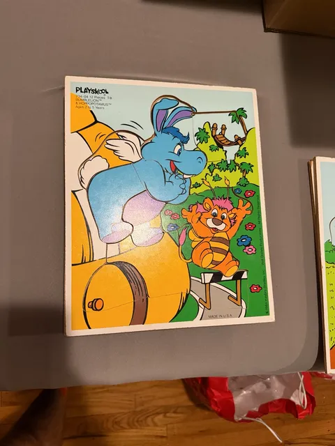 Playskool Wuzzles Bumblelion And Hoppopotamus Puzzle 12 Pieces