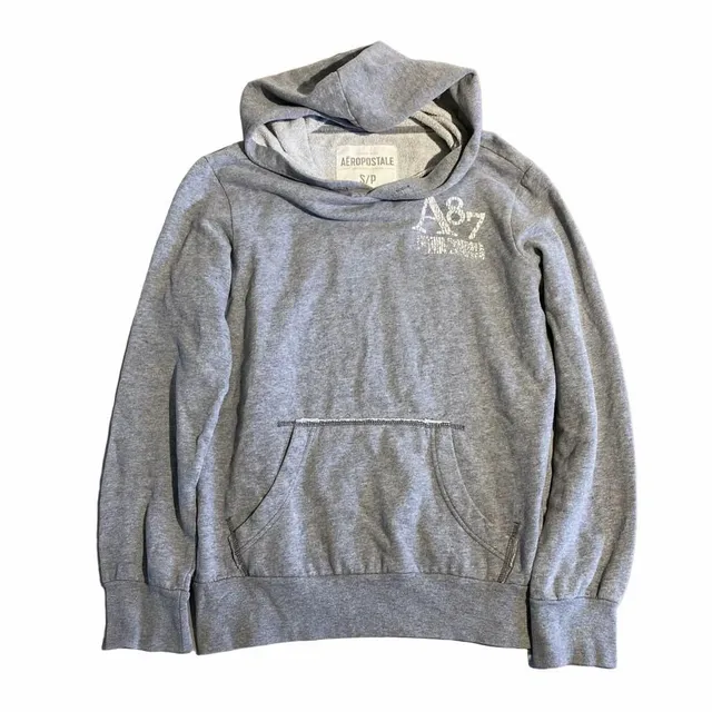 Aeropostale A87 Hoodie Size S Gray