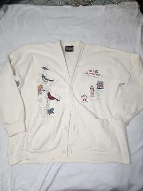 B.T. Wear Embroidered Cardigan Sweater Size XXL