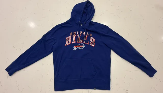 '47 Buffalo Bills Hoodie Size Large Blue NFL Football Sweatshirt