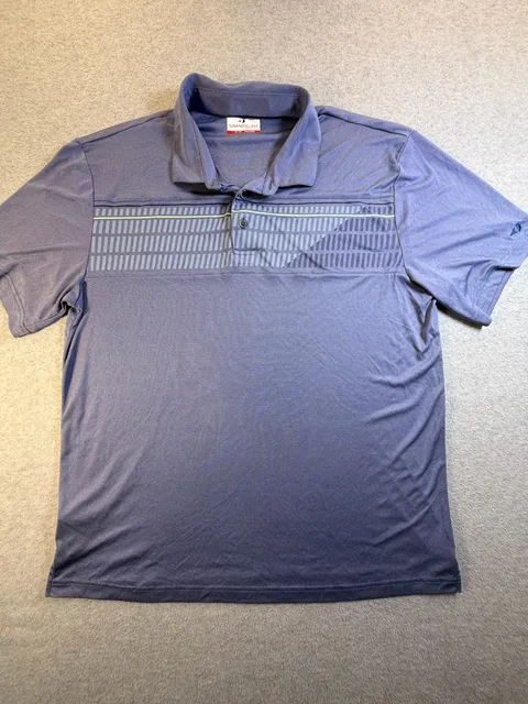 Grand Slam Performance Golf Polo Shirt Size XL Blue Chest Stripe