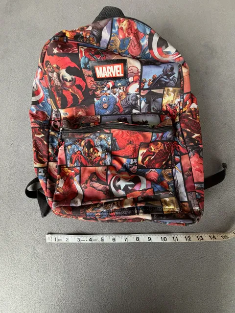 Marvel Super Heroes Backpack Comic Book Print Multi-Color