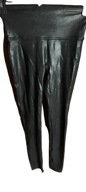 Spanx Faux Leather Leggings Size M Black
