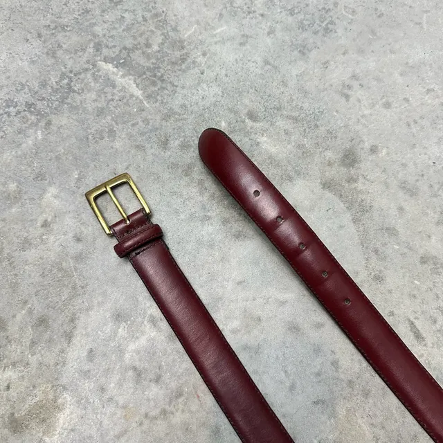 Vintage Made in USA Leather Cowhide Belt - Size 38