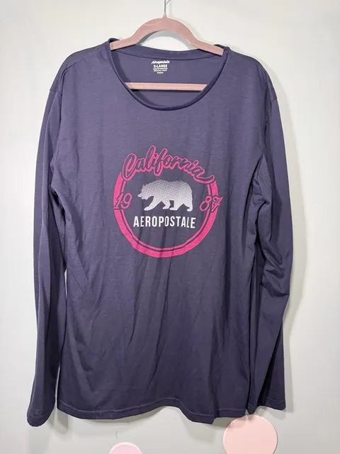 Aeropostale California Bear Long Sleeve T-Shirt Size X-Large