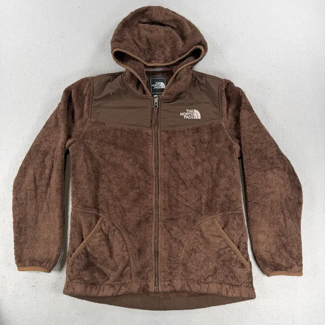 The North Face Fleece Hoodie Size L/G Girls Brown or Xs women