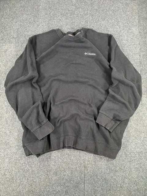 Columbia Sweatshirt Size 2XT Black Crewneck Fleece Pullover