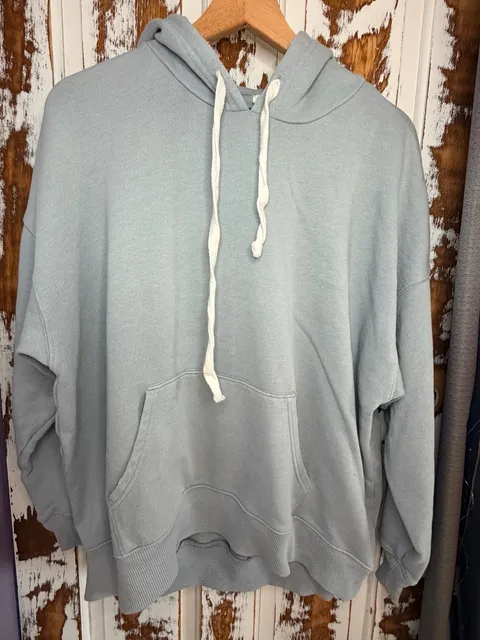 Aerie Women’s Oversized Hoodie Sweatshirt Size L Light Blue Athleisure Cozy