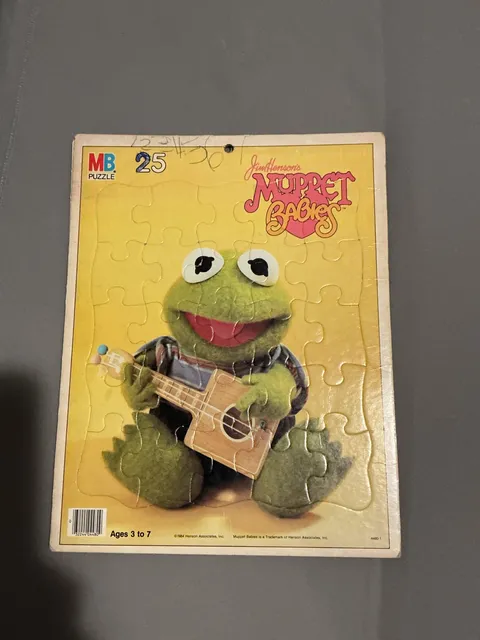 Vintage Baby Kermit Puzzle Jim Hensons Muppet Babies - ,