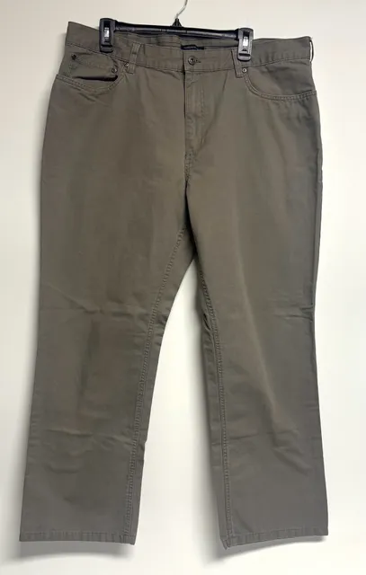 Van Heusen Studio Pants 38x30 Gray Cotton