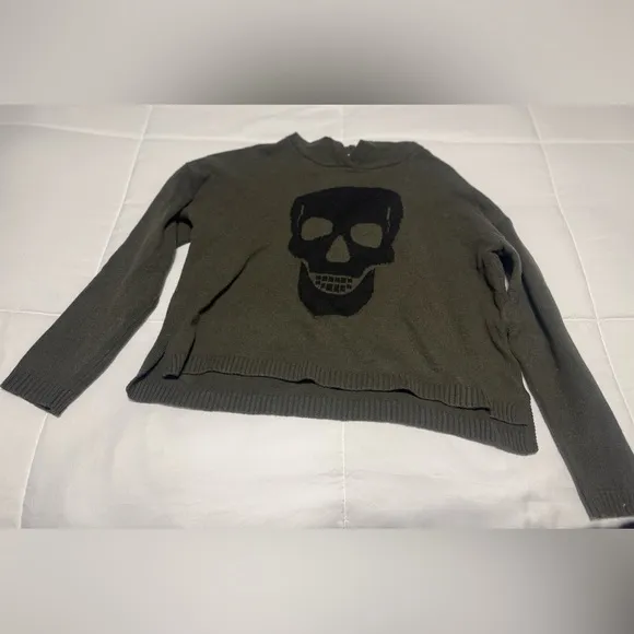 Women's Olive Skull Sweatshirt
