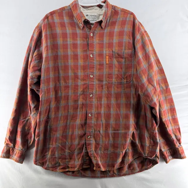 1661 Columbia Long Sleeve Plaid Shirt Size XL 