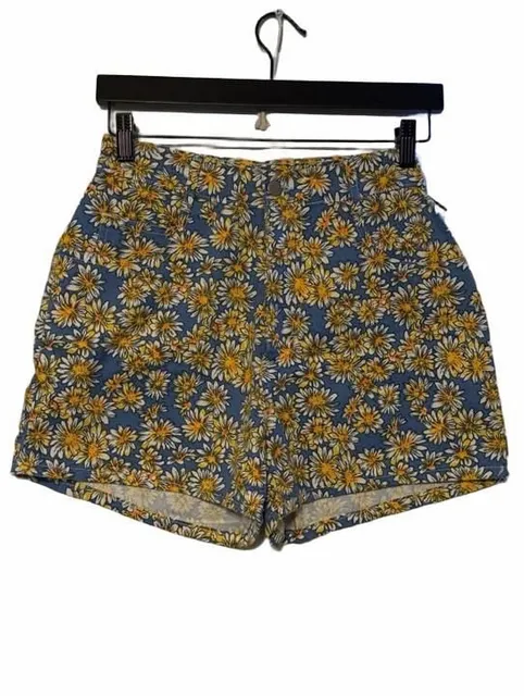Stone Gear Vintage Daisy Floral Print Shorts Size 11 Blue High Rise