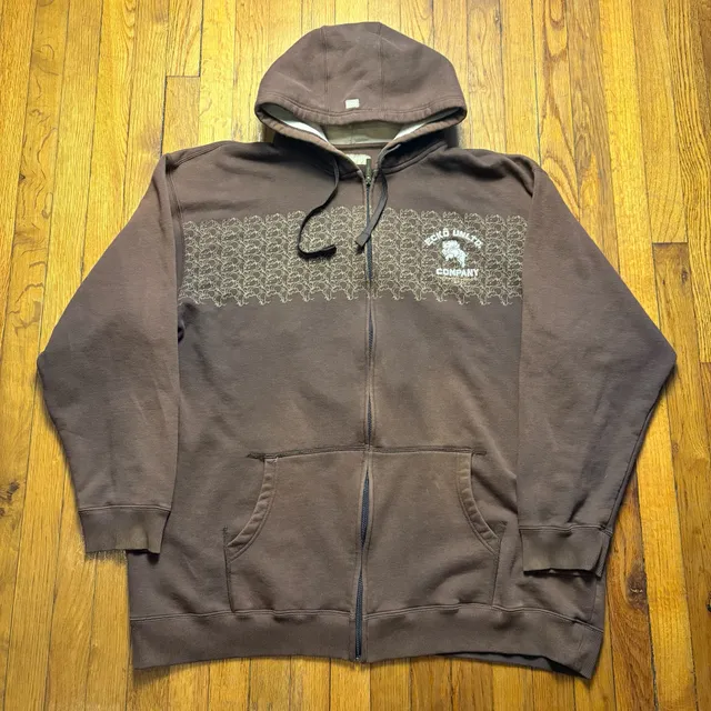 Ecko Unltd Full Zip Hoodie Brown Graphic Sweatshirt