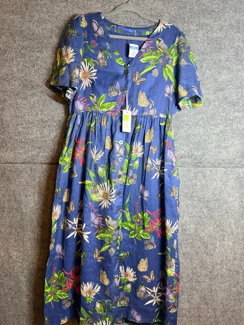 J.McLaughlin Annora New DressSize L Navy Jardin Mariposa