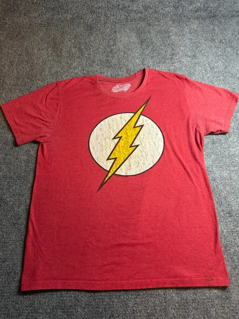 Old Navy DC Comics The Flash Graphic T-Shirt Size L Red