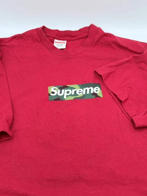 Supreme Box Logo T-Shirt Size L Red Camo