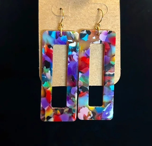 Handmade Colorful Acrylic Dangle Earrings #0305