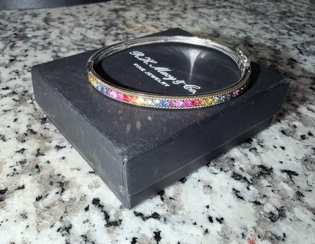 R.H. Macy & Co. Fine Jewelry Rainbow Crystal Bangle Bracelet