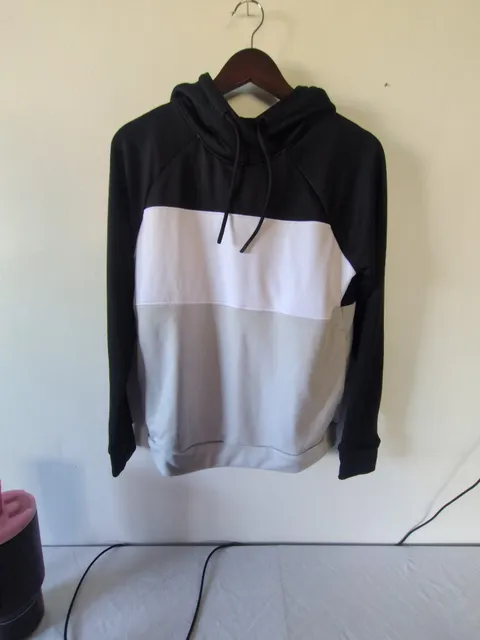 Under Armour Colorblock Hoodie Size MD Black White Gray