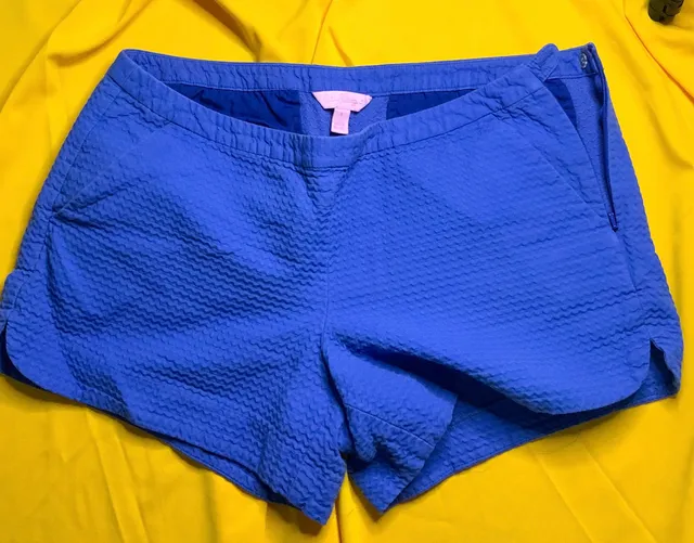 Lilly Pulitzer Adie Short Women Size 6 Blue Cotton