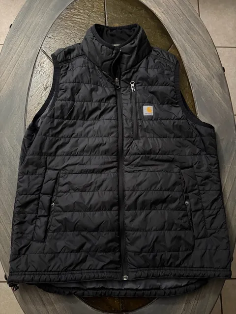 Carhartt Zip Quilted Vest Black size youth Large