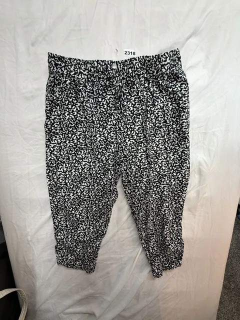 Jules & Leopold Cropped Pants Size L Black White Linen