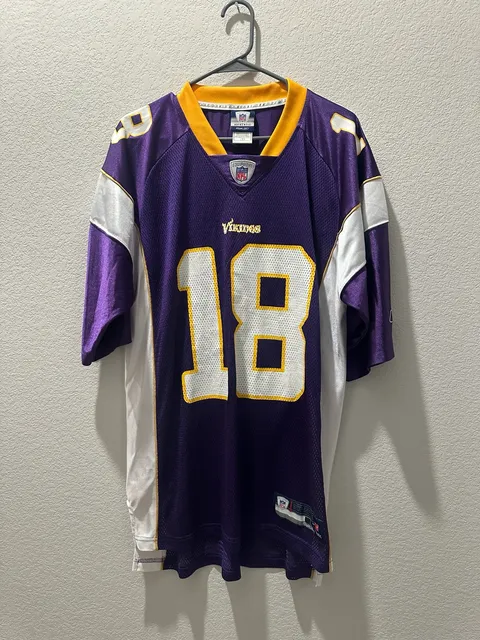 Reebok NFL Minnesota Vikings Sidney Rice 18 Jersey Size L