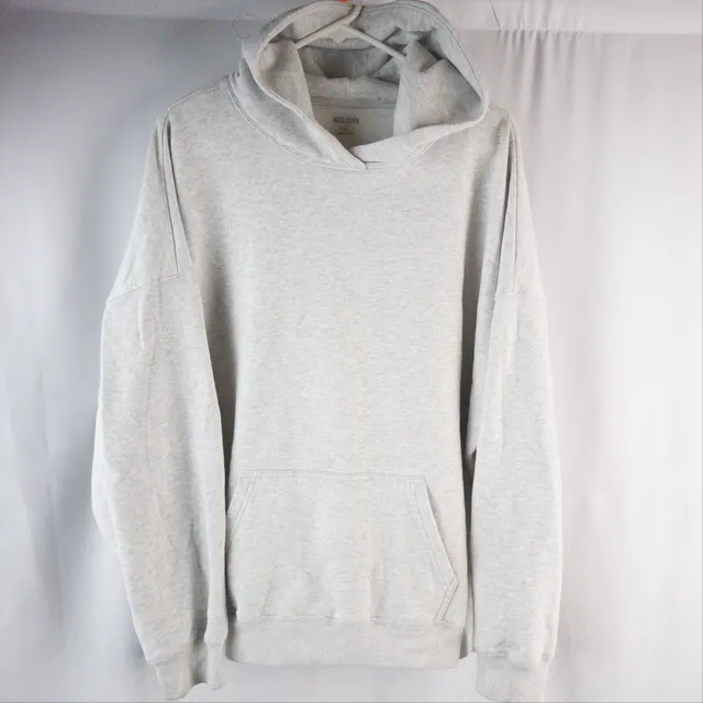Hollister Hoodie Size XL Gray Heather Fleece Pullover Sweatshirt