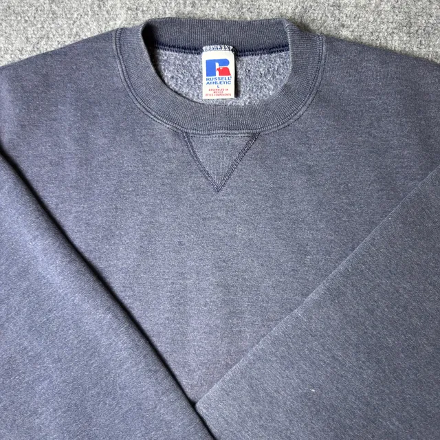 Russell Athletic Vintage Crewneck Sweatshirt Size L Blue