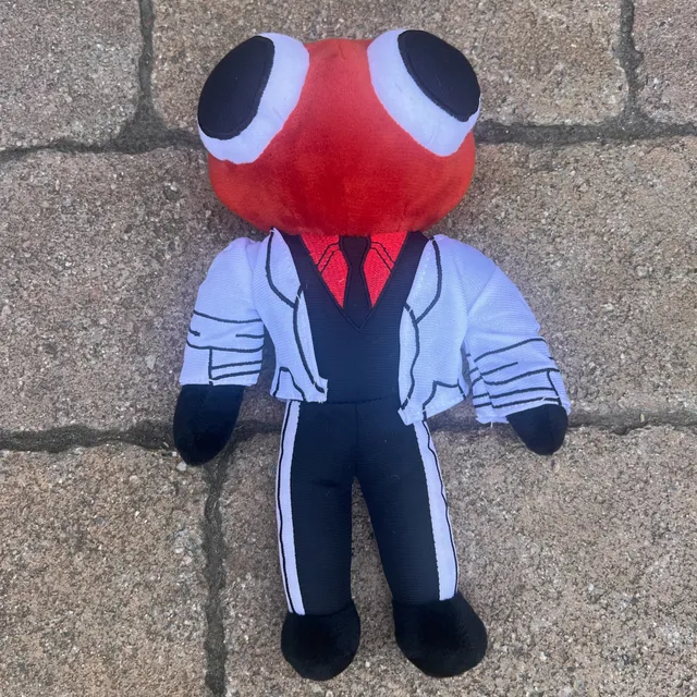 Rainbow Friends Roblox Red Scientist Plush Suit Toy 11 Inch