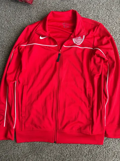 Nike Wagner Seahawks Dri-Fit Track Jacket Size L Red