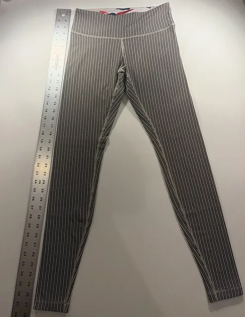 Lululemon Wunder Under Striped Leggings Cream/navy...