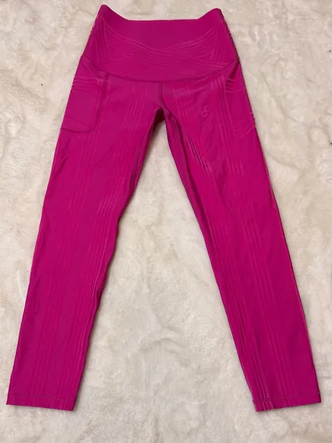 Fanka PowerBand Resistance 7/8 Leggings Size 6 Pop Pink