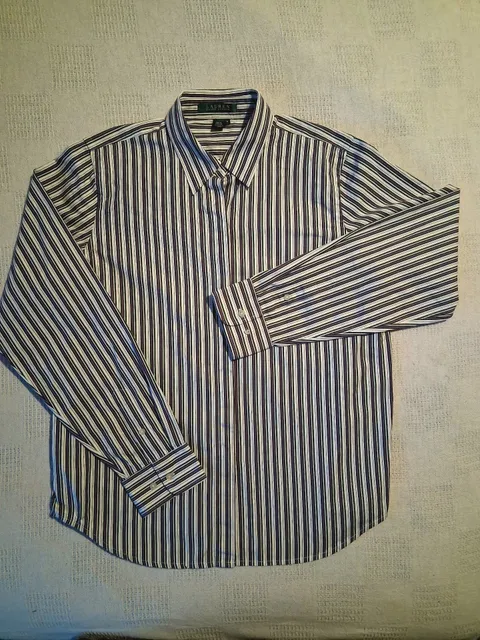 Lauren Ralph Lauren Striped Button Down Shirt Size M