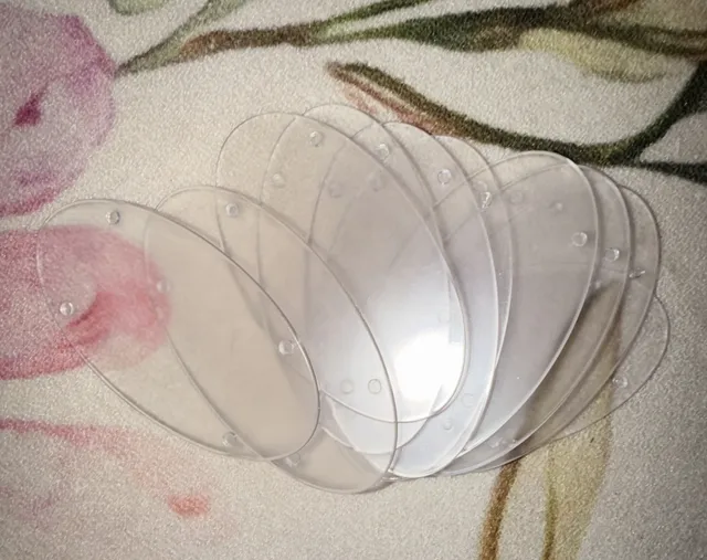 Clear Acrylic Oval Shower Soap Dish Tray Set of 10