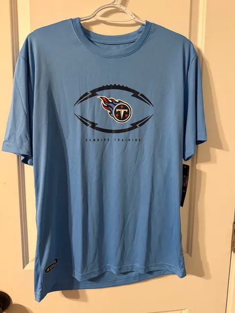 NFL Tennessee Titans Combine Training T-Shirt Size XL Light Blue