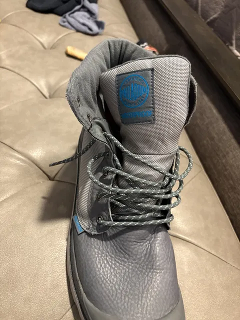 Palladium Waterproof Boots Gray Leather