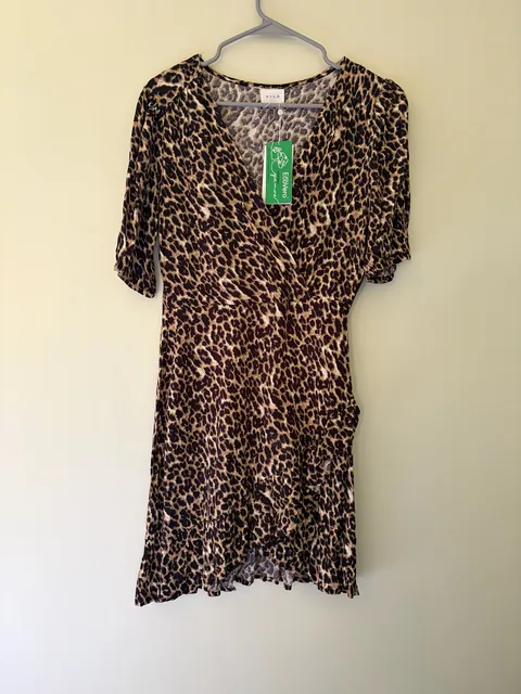 Vila Leopard Wrap Dress