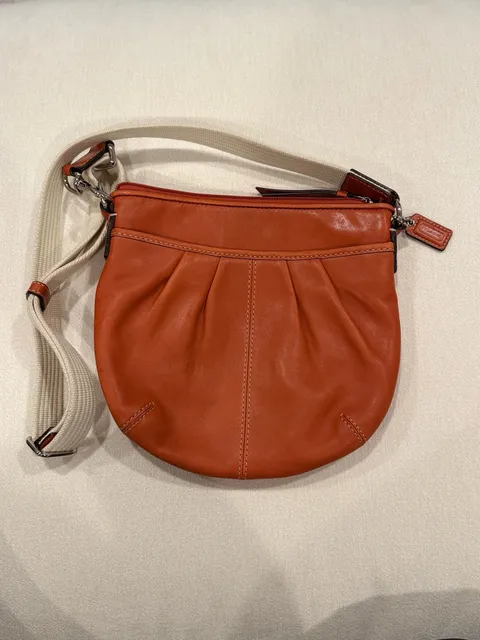Coach Orange Leather Crossbody Bag