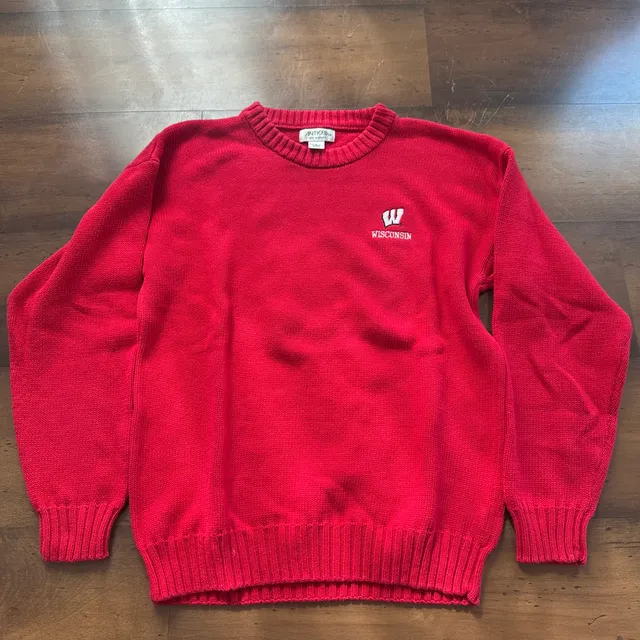 Antigua Wisconsin Sweater Size XL Red