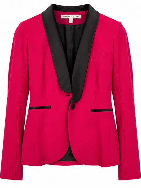 Veronica Beard Tuxedo Blazer Size 2 Pink Black