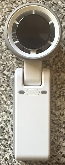 Portable Handheld Mini USB Fan White Grey with Lanyard and Cable