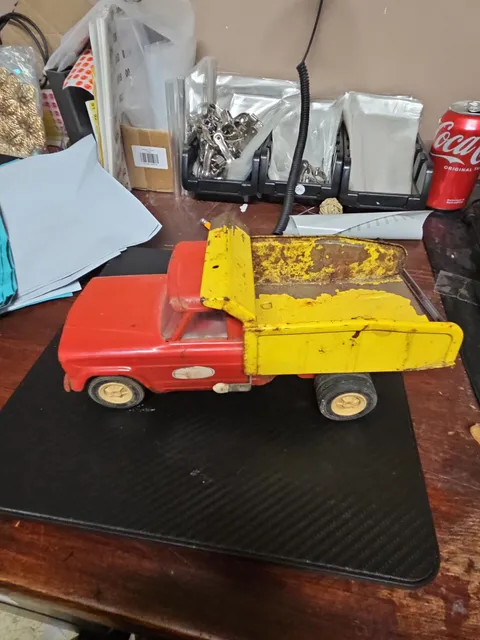Vintage Tonka Red & Yellow Dump Truck Toy
