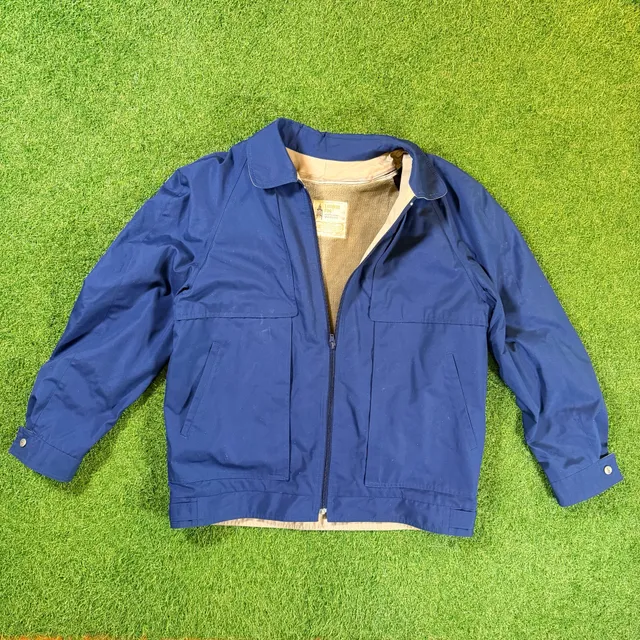 London Fog Vintage Full Zip Windbreaker Jacket Blue