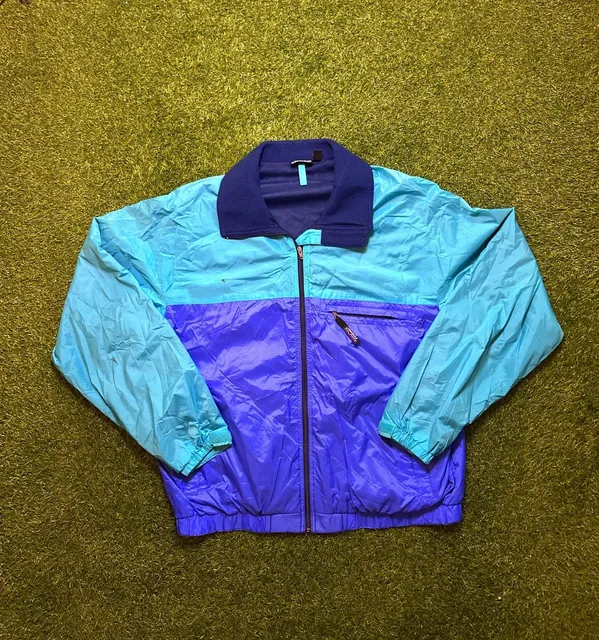 Vintage 1990s Patagonia Colorblock Windbreaker Jacket.