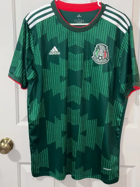 Adidas Mexico Home Soccer Jersey Size L Green Aeroready