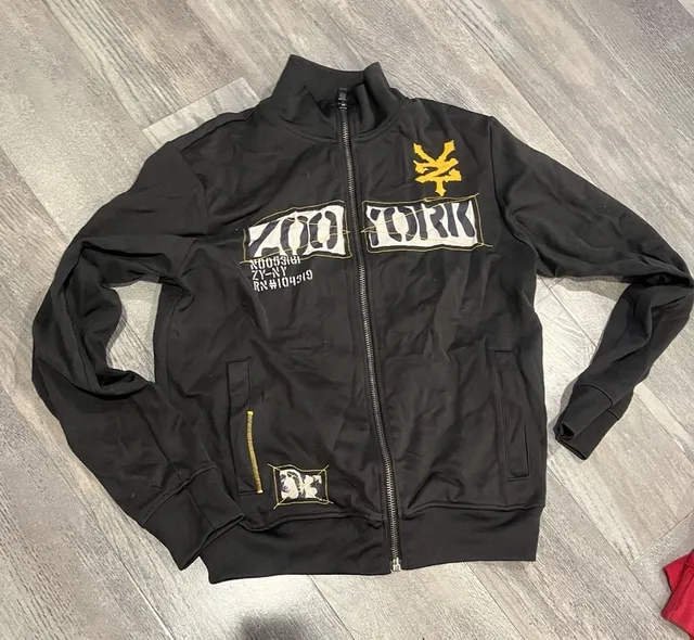 Y2K Zoo York Unbreakable Full Zip Track Jacket Size S Black