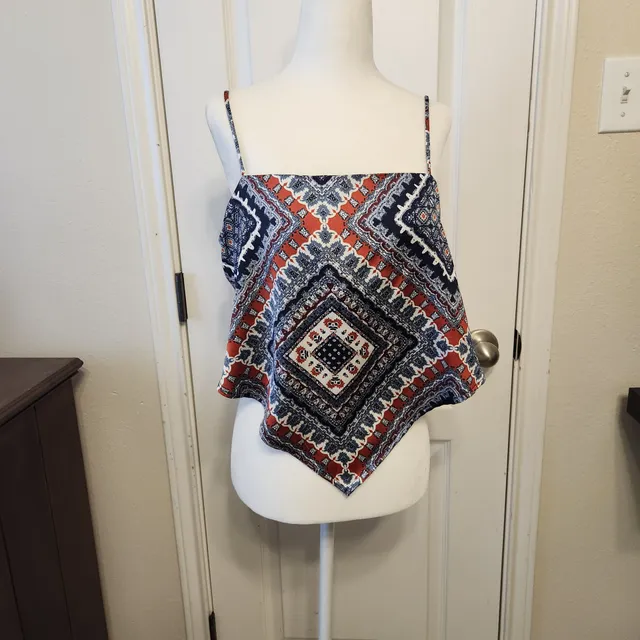 Y2k boho bandana Scarf Tank Top Size XL