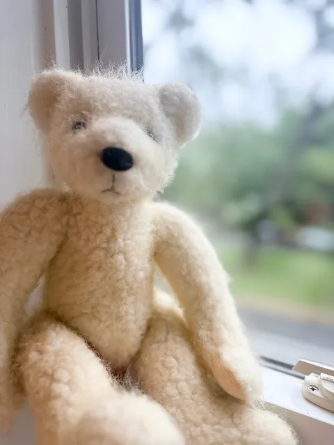 Abercrombie Berrie & Co Faux Mohair Teddy Bear Cream Plush Toy